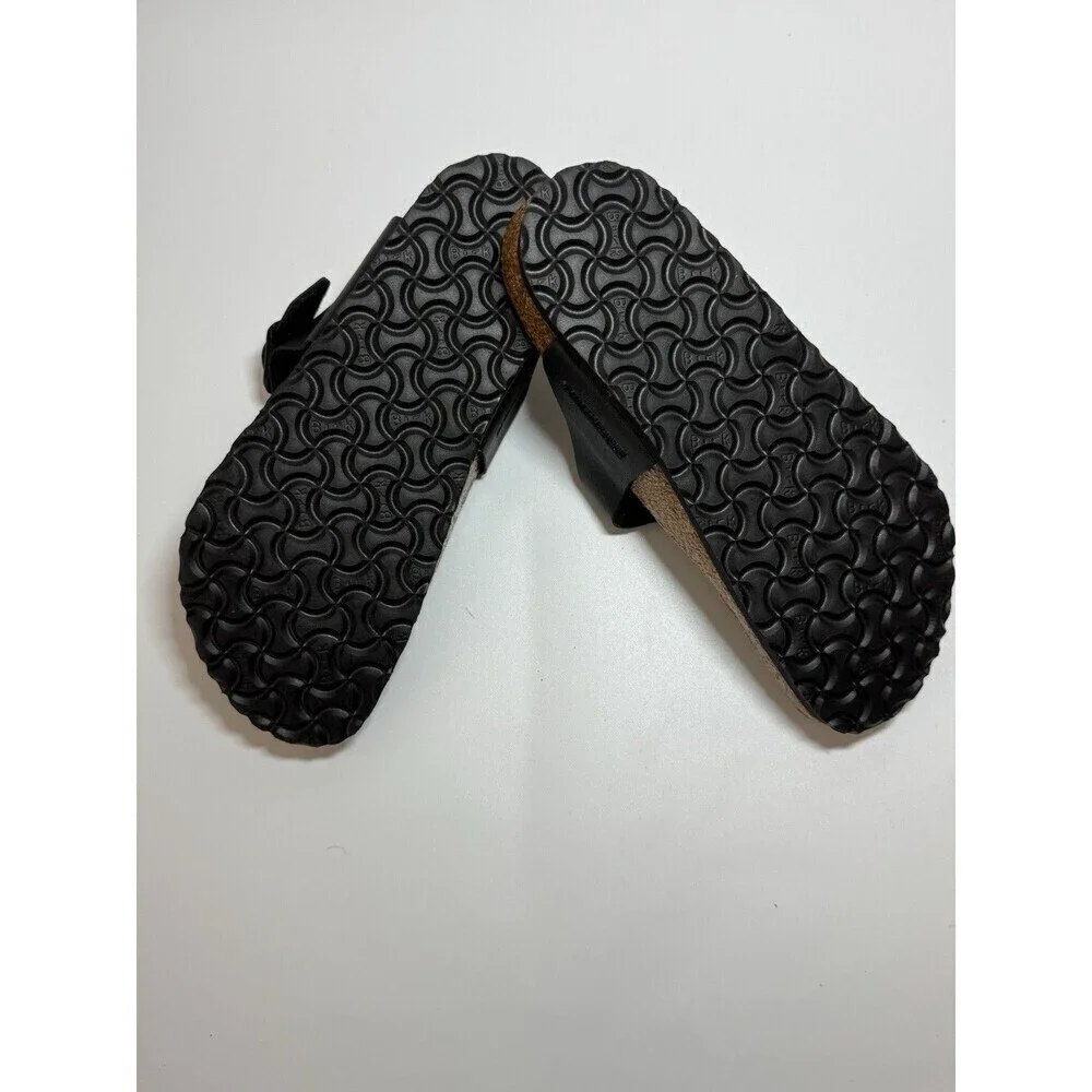 Birkenstock Gizeh Birko-Flor Sandals Black Kids Size US C 12 EU 30 Girls NARROW